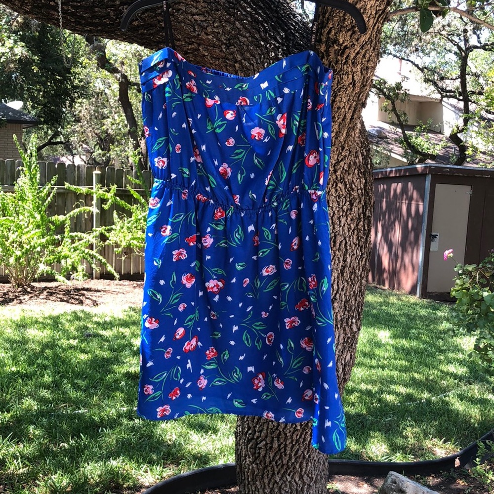 Mimi chica Floral strapless dress